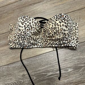 Victorias Secret Leopard Print Swim Top 36B